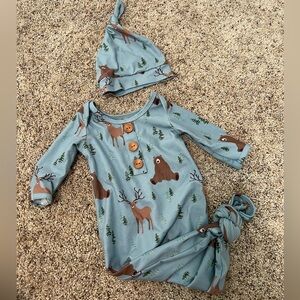 knotted gown + beanie